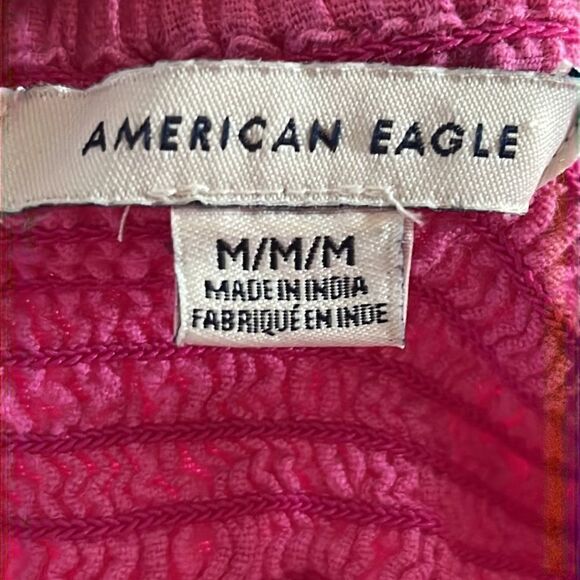 American Eagle Pink Lined Sundress with Adjustable Straps & Front Buttons-Medium - Picture 9 of 10